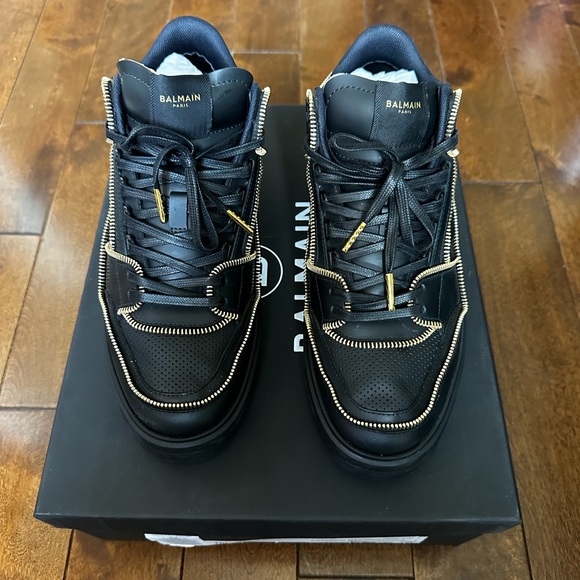 Balmain_B Court Mid Top Rubber Leather and Zip - Picture 4 of 5